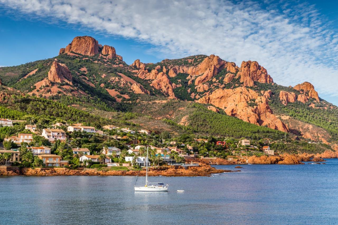 Agay Cap Esterel Le Hameau F2 Clim Plein Sud Dernier Etage Magnifique Vue Mer Сен-Рафаель Екстер'єр фото
