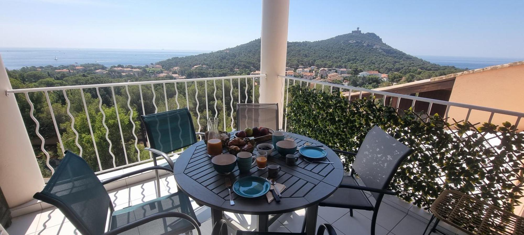 Agay Cap Esterel Le Hameau F2 Clim Plein Sud Dernier Etage Magnifique Vue Mer Сен-Рафаель Екстер'єр фото